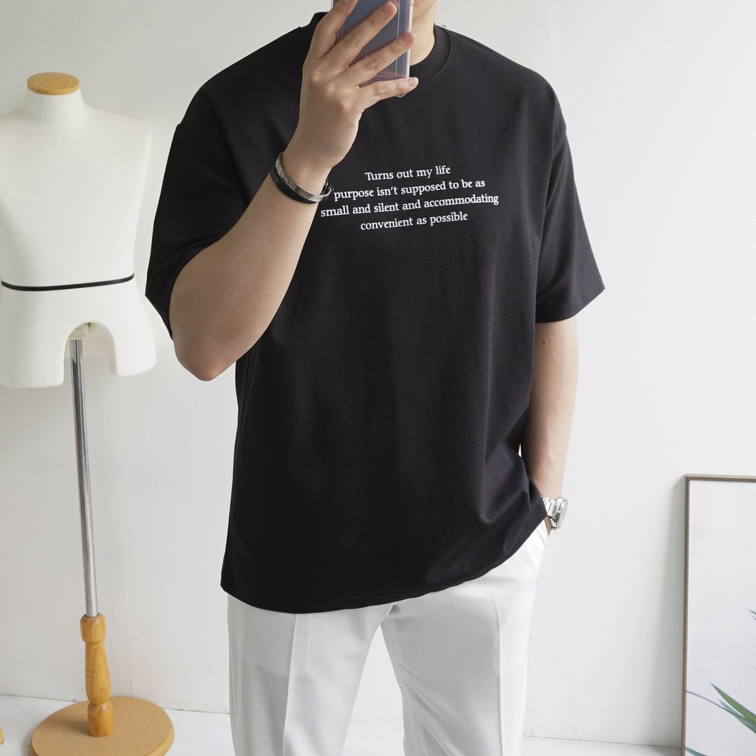 남자반팔티 레터링 프린트 루즈핏 오버핏 분또 반팔 티셔츠, 신세계적 쇼핑포털 Ssg.Com