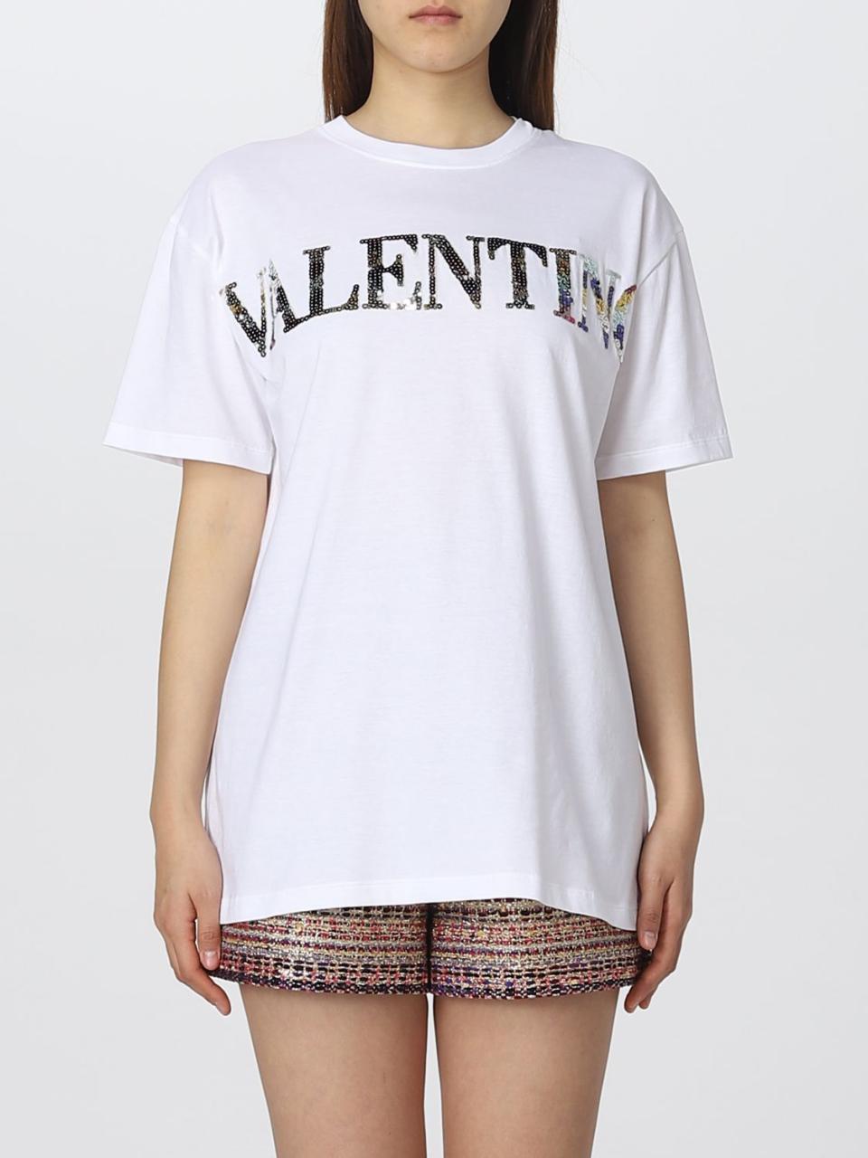 발렌티노(Valentino): 티셔츠 여성 - 화이트 | Giglio.Com에서 발렌티노 티셔츠 2B3Mg20V7T7 상품들을  온라인으로 만나보세요