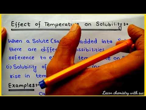 Effect Of Temperature On Solubility//Class 9 Chemistry-Chapter-6 - Youtube