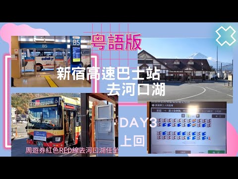 東京 #新宿高速巴士去河口湖教學，介紹#富士迴遊，#觀光特急列車，粤語版